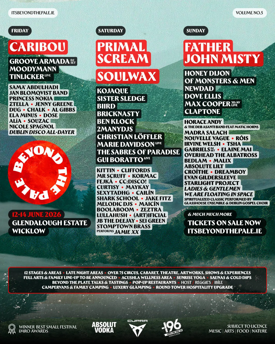 Beyond The Pale - Day By Day Lineups 