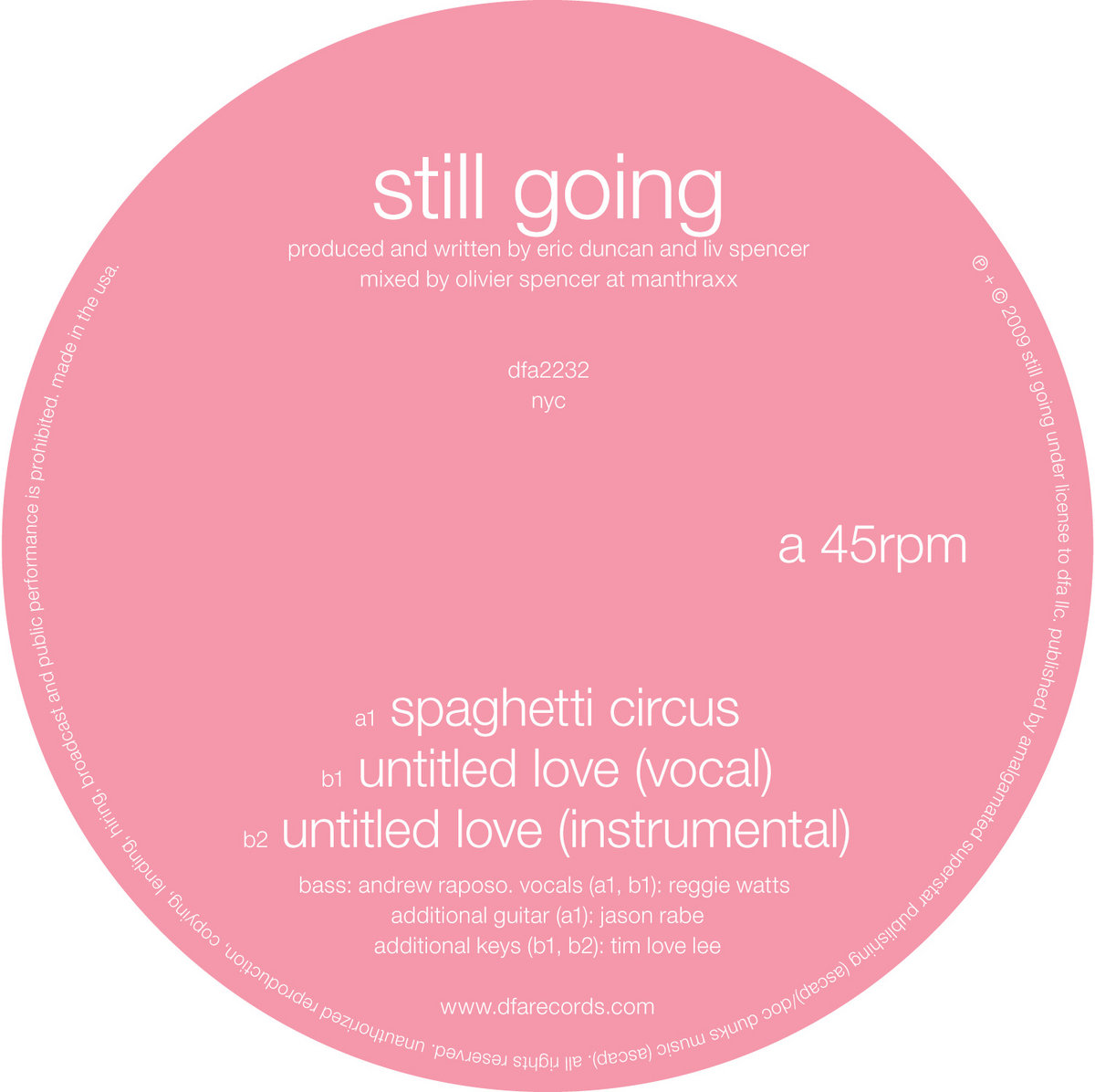 This DFA Records Reggie Watts-featuring disco gem is back on repress