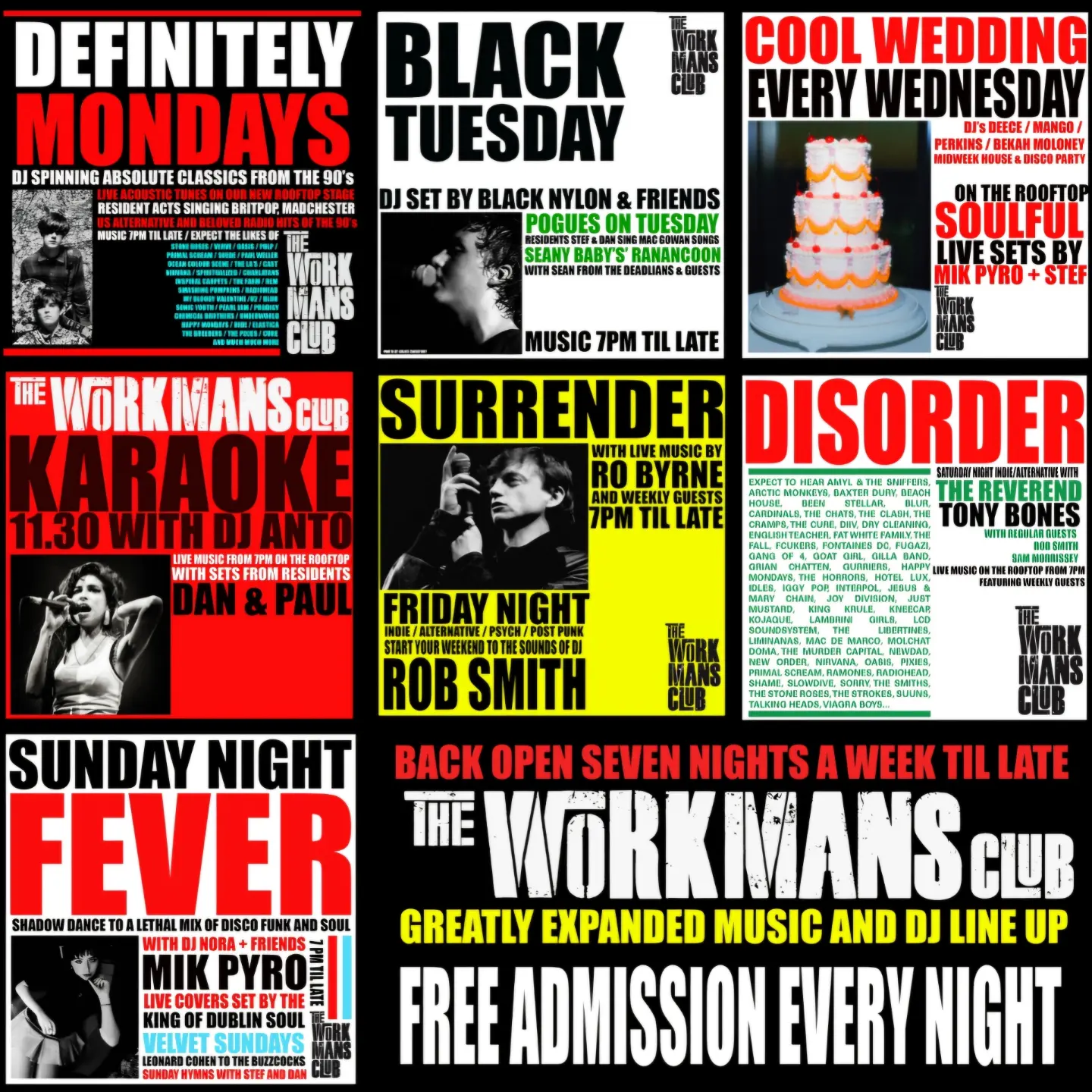 The Workman'S Club Is Back Open Seven Nights A Week With A New Series Of Free Club Nights 10