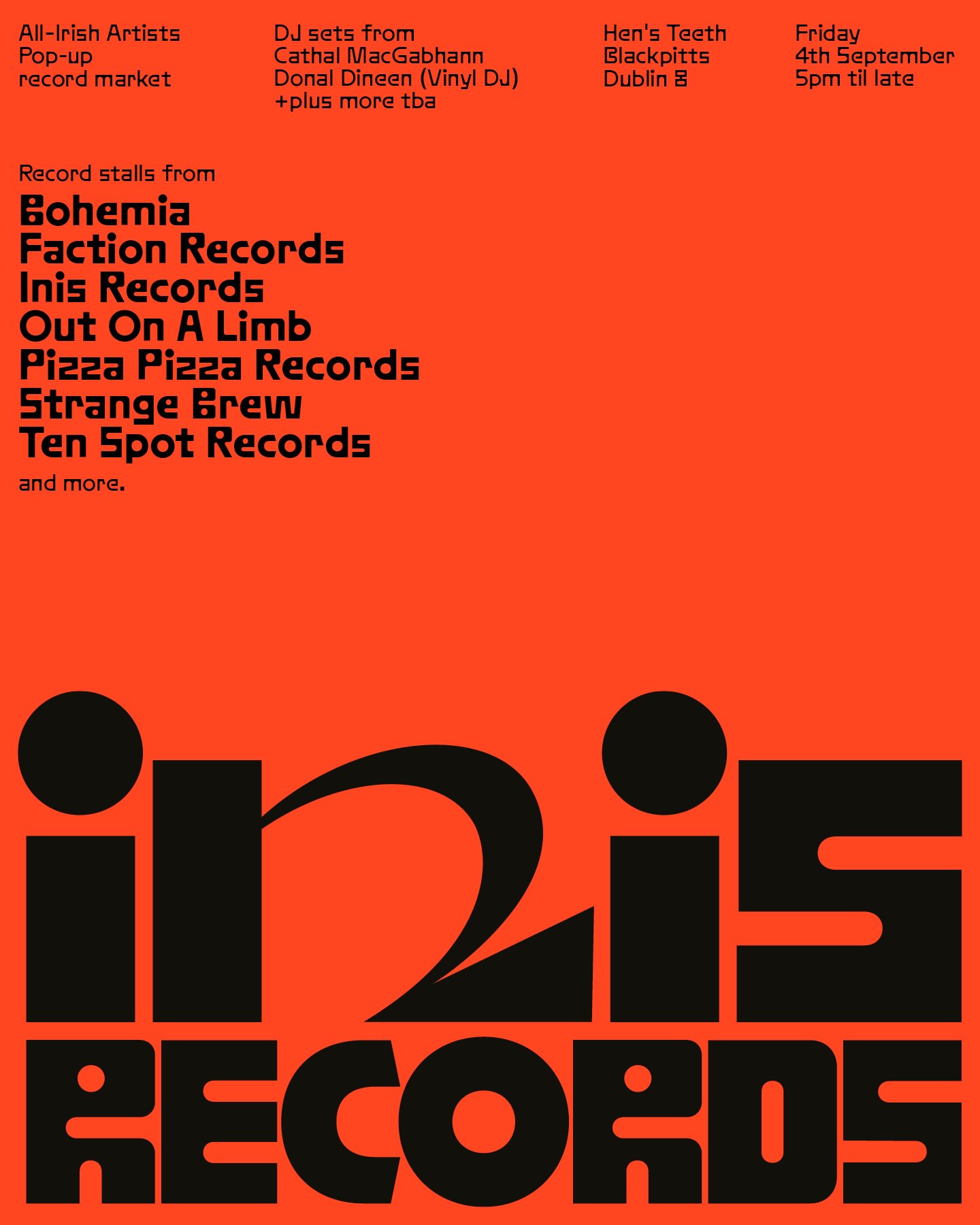 Inis Records Announce All-Irish Pop-Up Record Market For Dublin And London 11