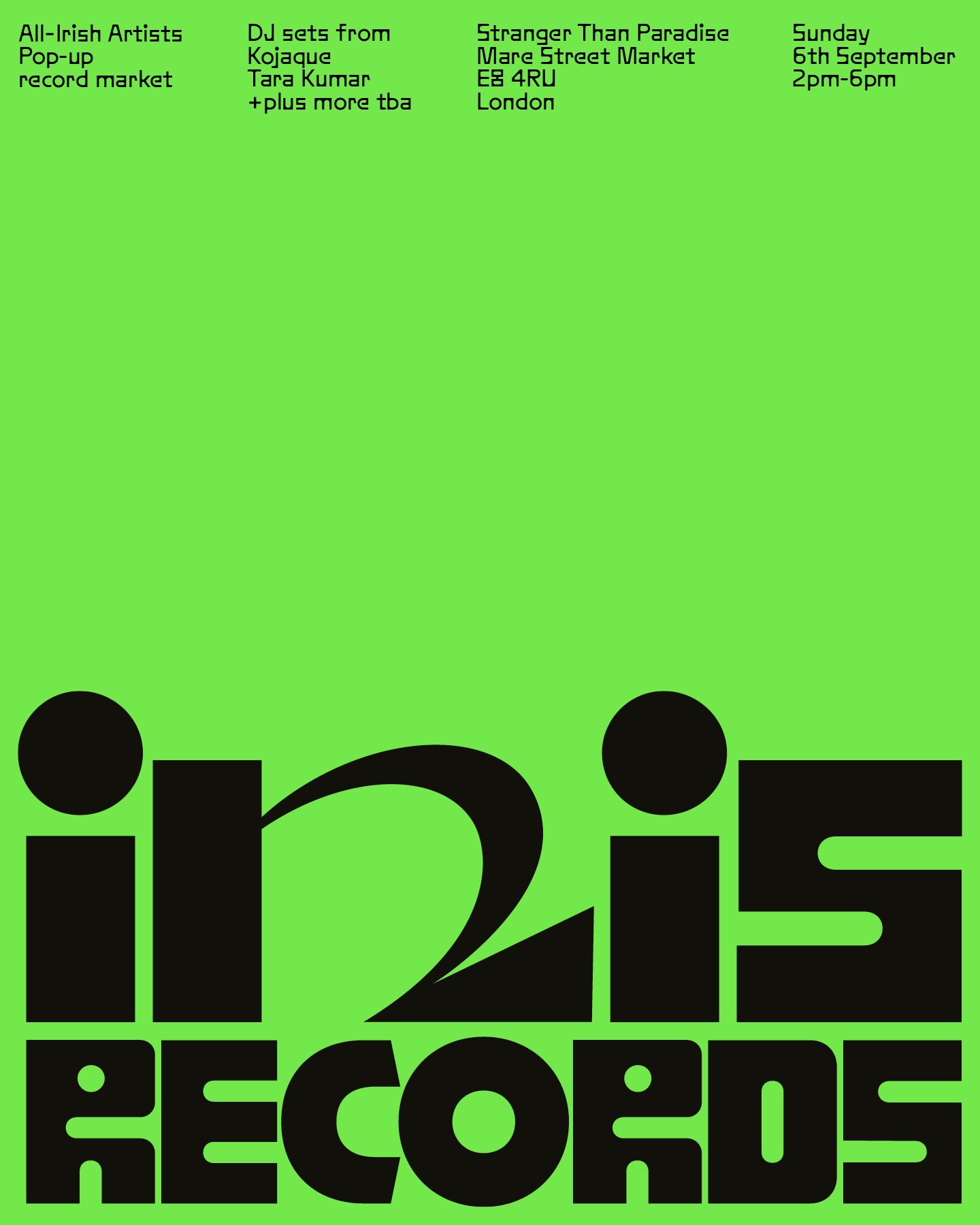 Inis Records Announce All-Irish Pop-Up Record Market For Dublin And London 12