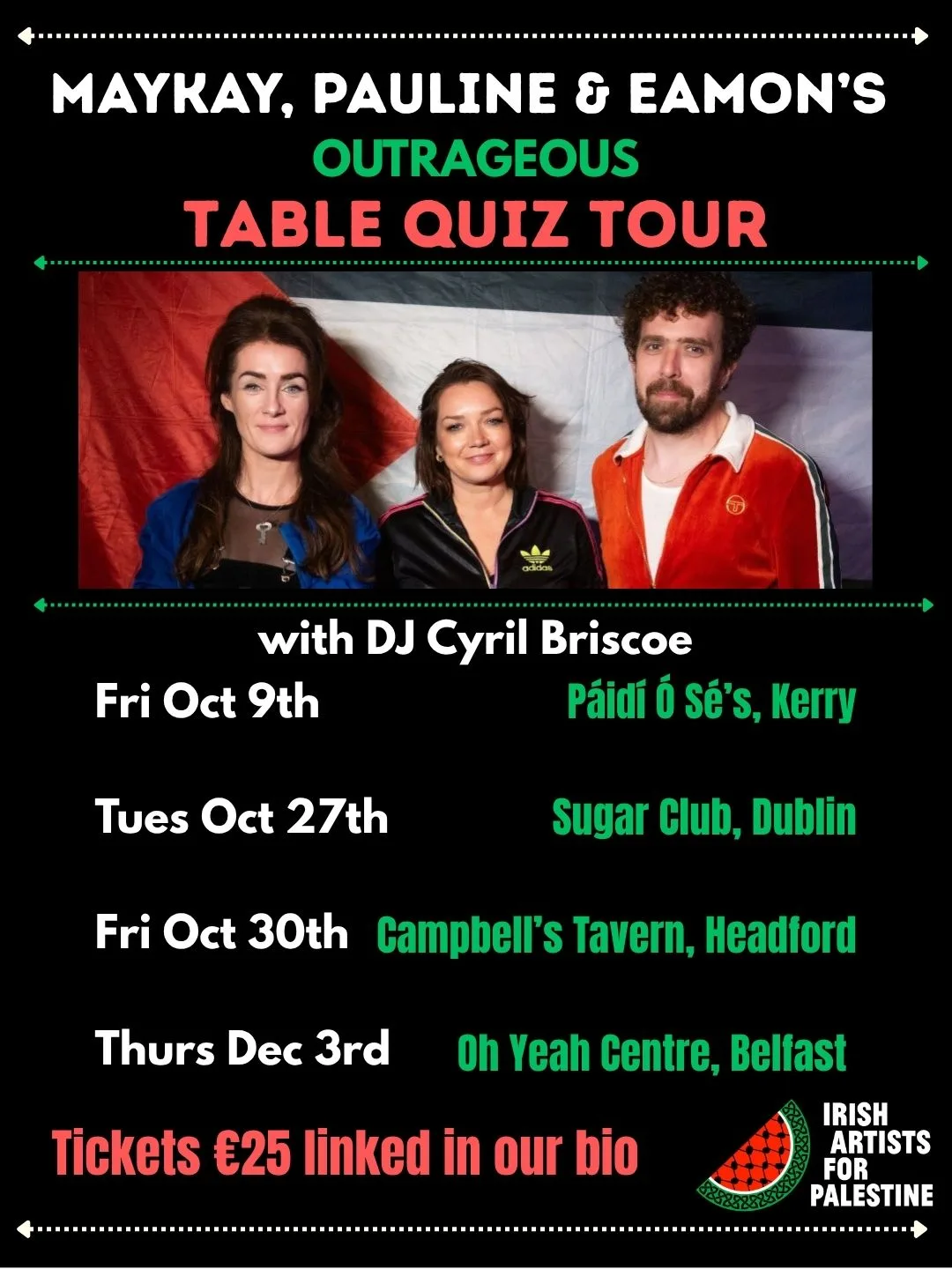 Irish Artists For Palestine Fundraiser Quiz Tour For Gaza Visits Dublin, Galway And Belfast 11
